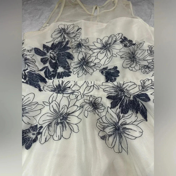 J. Taylor Floral Dress Sleeveless Party Cocktail White Black‎ Size 14 - Picture 5 of 6